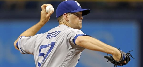 la-dodgers-alex-wood-600 lex Wood Dodgers starting pitcher against the Braves